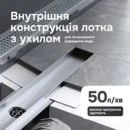 Трап для душу лінійний AM.PM Masterflow Cut Gradient 700 мм, універсальний затвор, хром (W01SC-P11-070-01SB) - мініатюра 6
