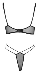 Комплект білизни Cottelli Lingerie Bra and Rio L чорний - мініатюра 4