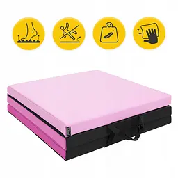 Мат гімнастичний складаний 4FIZJO 180 x 60 x 5 см 4FJ0572 Pink/Light Pink (P-5907739319678) - мініатюра 3