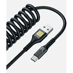 Кабель Luxe Cube Dynamic USB - micro USB (M/M), 1.5 м, Чорний (4446689101236) - мініатюра 3