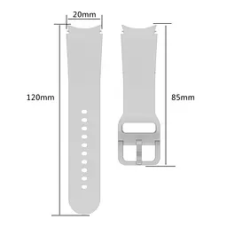 Ремінець для Samsung Galaxy Watch 6 - темно-червоний ширина кріплення 20мм силікон Watchbands Color Angle (W29-6WB695511196) - мініатюра 4