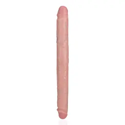 Двосторонній фалоімітатор RealRock Double Dong 14", 35.6 см (тілесний) - мініатюра 5