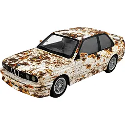 Колекційна металева модель автомобіля АвтоЕксперт BMW M3 E30 Іржавий Тюнінг з інерцією, світлом та звуком 1:24