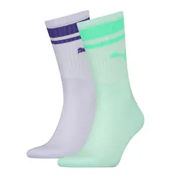 Шкарпетки Puma Crew Heritage Stripe Unisex 261058001-004 фіолетовий/м'ятний 43-46 (8718824801124)