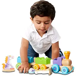 Потяг з тваринами Melissa & Doug дерев'яний (MD14608) - мініатюра 6