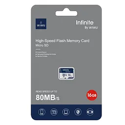 Карта пам'яті Wiwu Wi-FC004 Infinite Series (U1, C10) microSDXC Class 10, 16GB без адаптера Blue - мініатюра 2