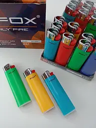 Запальничка "П'єзо FOX" модель 3KF022, 24 шт/уп
