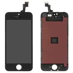 Дисплей для iPhone 5S, iPhone SE, чорний, з рамкою, High