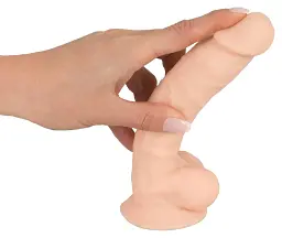 Фалоімітатор Silexd Premium Silicone Dildo Model 1 Size 7 18.8 см бежевий - мініатюра 6