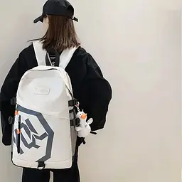 Рюкзак підлітковий No Brand 901229 White з брелоком 35 л - мініатюра 6