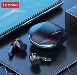 Бездротові Bluetooth 5.3 навушники з мікрофоном Lenovo GM-2 Pro ThinkPlus Black - мініатюра 7