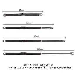 Фіксатор-розпірка LOCKINK Adjustable Spreader Bar Set, чорний, шкіряний, ремені для шиї, рук/ніг - мініатюра 9