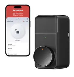 Розумний дверний замок SwitchBot Smart Lock Pro W8102000 безключовий смарт замок для дверей з керуванням зі смартфона чорний (SKU-115)