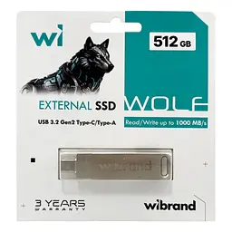 Накопичувач SSD USB 3.2 512GB Wolf Wibrand (WIEXSSD/WO512GB) - мініатюра 5