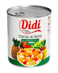 Фрукти консервовані асорті Didi Cocktail de Frutas 840г.