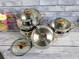 Набір посуду O.M.S. Collection 1006-G Gold 8 предметів - мініатюра 7