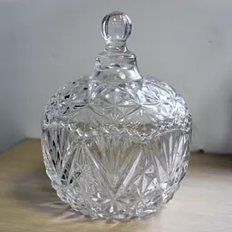 Ємність з кришкою скляна Crystal Vulcan 16 см в упаковці JXE-19 (83000019_JXE-19) - мініатюра 3