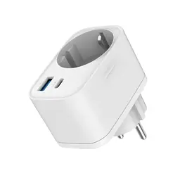 Зарядний пристрій Gembird 1xUSB-C PD20W + 1xUSB QC3.0 + Schuko white (TA-ACPDQC20-01-W) - мініатюра 3