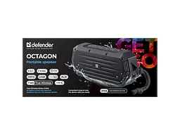 Портативная колонка Defender Octagon Black (65039) - миниатюра 8