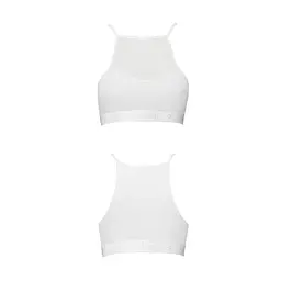 Спортивний топ з прозорою вставкою Passion PS006 TOP S, white - мініатюра 4