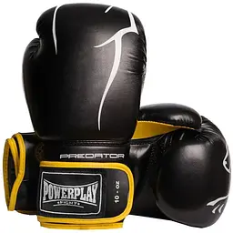 Перчатки боксерские PowerPlay PP 3018 Black/Yellow - 14 унций