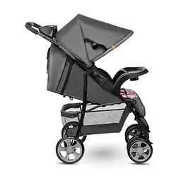 Прогулянкова коляска Lionelo Emma Plus Pink Scandi, темно-сіра (LO-EMMA PLUS PINK SCANDI) - мініатюра 6
