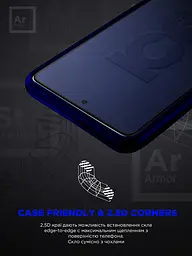 Захисне скло на екран для Samsung Galaxy S26 5G, Space Black Icon, 2.5D загартоване скло на весь екран, глянцеве, плоске, з чорною рамкою, олеофобне, 9H, клейовий шар по всій поверхні, з сіткою для захисту динаміка, ArmorStandart (ARM89248) - мініатюра 6