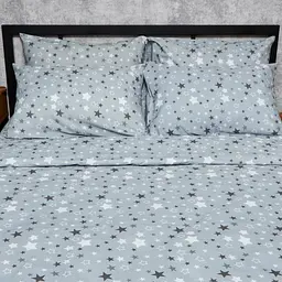 Набір наволочок Moon&Star Бязь Gold Люкс Silver Stars 70х70 см 2 шт