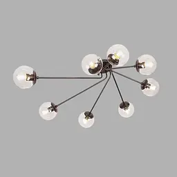 Люстра модерн Levistella 7529803-8 BK+CL - мініатюра 3