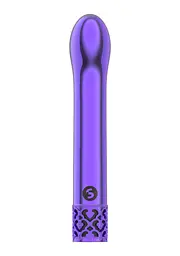 Вібратор Royal Gems Jewel Gunmetal 12 см (фіолетовий) - мініатюра 6