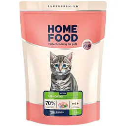 Уцінка. Сухий корм для кошенят Home Food Fresh з куркою 1.6 кг