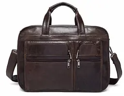 Сумка для ноутбука з натуральної шкіри 14870 Vintage коричнева