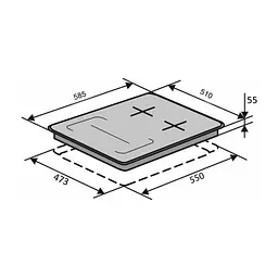 Варочна поверхня Ventolux HG622 B9G CS FI (BK) - мініатюра 8