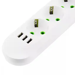 Мережевий фільтр F03U (3 х розетки 3 х USB) - мініатюра 2
