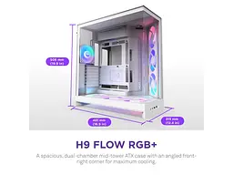 Корпус NZXT H9 Flow RGB White (CM-H92FW-R1) - мініатюра 2