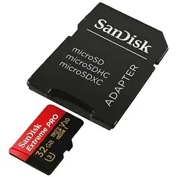 Карта пам'яті SanDisk 32GB microSD class 10 V30 A1 UHS-I U3 4K Extreme Pro (SDSQXCG-032G-GN6MA) - мініатюра 4