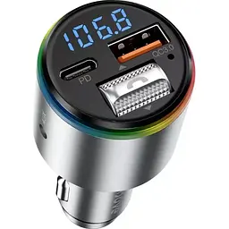 FM-трансмітер Proove FM Launcher Power Drive 30W USB-C+USB-A+AUX Silver (FMPD30110006) [138406] - мініатюра 2