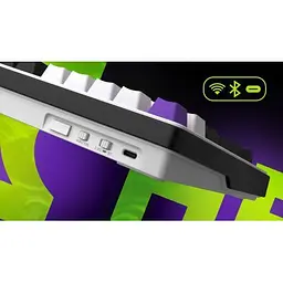 Клавіатура Hator Hellyberry HK75 Mechanical Linear RGB Wireless/Bluetooth/USB UA White/Violet (HK75_wireless) - мініатюра 9