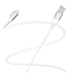Кабель для заряджання та обміну даними Yoki YK-SO15 SOLID Series USB/Lightning 12W 2.4A/5V 1.2 м Білий - мініатюра 3
