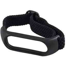 Ремінець для фітнес-браслету Xiaomi Mi Band 7, Тканинний, Nylon Fix Loop, чорний