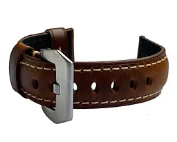 Шкіряний ремінець Primolux F001 Steel buckle для годинника Samsung Gear S3 Classic/Frontier Brown - мініатюра 6
