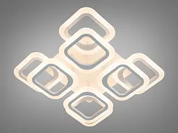 Стельова LED люстра на пульту з димером, 120W, біла - мініатюра 3
