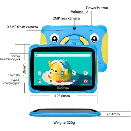 Планшет Blackview Tab 3 Kids 2/32GB Wi-Fi Undersea Blue Global EU [102065] - мініатюра 7