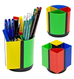 Склянка для ручок COLOR-IT 468 пластикова 10х10х11 см - мініатюра 2