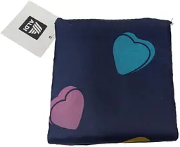 Сумка-шопер складна Hanson Faltshopper 44x38 см нейлон синя з сердечками - мініатюра 6