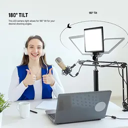 NEEWER 9-дюймова світлодіодна відеосвітлова панель, затемнена DSLR-камера з м'яким освітленням із міні-настільною підставкою - мініатюра 3