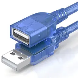 Кабель USB to USB (2.0) 1 m Blue