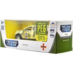Машинка TechnoDrive серії Шеврони Героїв KIA SPORTAGE R "56 ОМПБр" - мініатюра 9