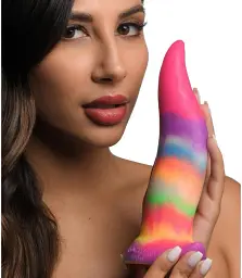 Фалоімітатор Creature Cocks Unicorn Kiss Glow-In-The-Dark 21.3 см мульті - мініатюра 4