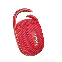 Портативна bluetooth колонка Hoco HC17 TWS з LED підсвічуванням червоний